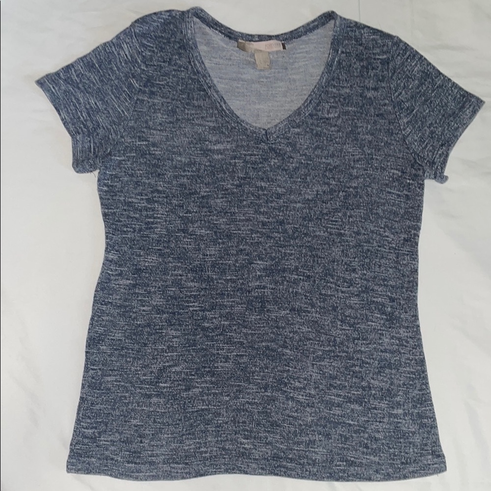 Forever 21 Gray Fitted Short Sleeve Tee